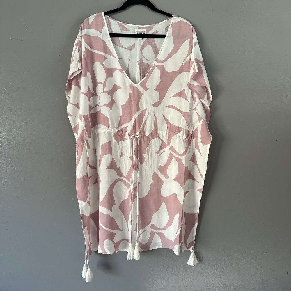 Poolside Paradiso Swim Cover-Up‎ | White + Mauve